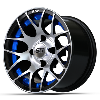 12" GTW Pursuit Blue with Machined Accents Wheel