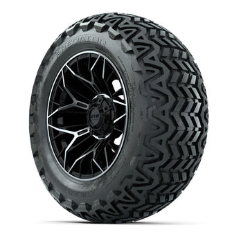 Set of (4) 14 in GTW® Stellar Machined & Black Wheels with 23x10-14 Predator All-Terrain Tires