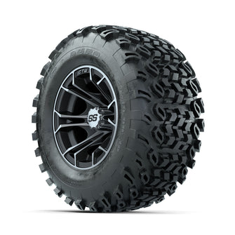 GTW Spyder Machined/Matte Grey 10 in Wheels with 20x10-10 Duro Desert All Terrain Tires  Full Set