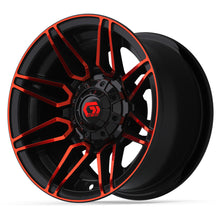 12" GTW Stealth Gloss Black with Red Face Wheel