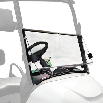 RedDot EZGO RXV Clear Folding Polycarbonate DOT Windshield with Rubber Trim (Years 2024-Up)