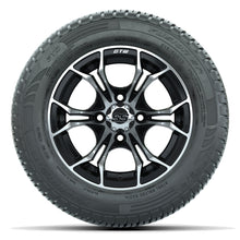 GTW Spyder Machined/Black 12 in Wheels with 215/50-R12 Fusion S/R Street Tires  Full Set