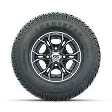 GTW Spyder Machined/Matte Grey 10 in Wheels with 205/65-10 Kenda Load Star Street Tires  Full Set