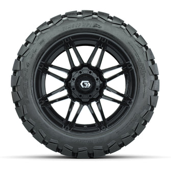 GTW Stealth Gloss Black 14 in Wheels with 22x10-14 Timberwolf All-Terrain Tires  Full Set