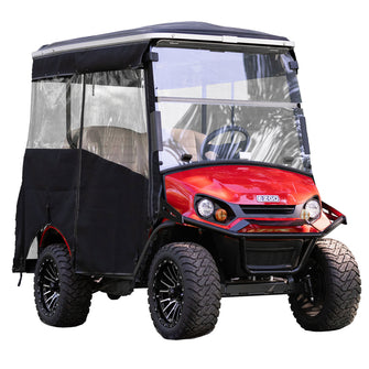 RedDot EZGO Express S4 Elite with 80ù Non Modular Top Allguard Black 3-Sided Track Style Enclosure (Years 2023-Up)