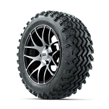 GTW Pursuit Machined/Black 14 in Wheels with 23x10.00-14 Rogue All Terrain Tires  Full Set