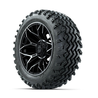 GTW Stellar Machined/Black 14 in Wheels with 23x10.00-14 Rogue All Terrain Tires – Full Set