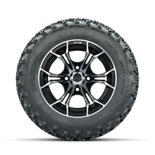 GTW Spyder Machined/Black 12 in Wheels with 22x11.00-12 Rogue All Terrain Tires  Full Set