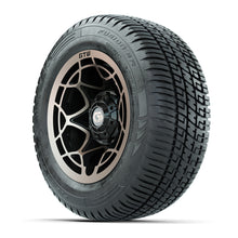 GTW Nexus Gloss Black/Satin Bronze 12 in Wheels with 215/50-R12 Fusion S/R Steel Belt Radial Tires  Full Set