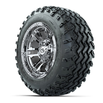 GTW Shogun Chrome 12 in Wheels with 22x11.00-12 Rogue All-Terrain Tires  Full Set