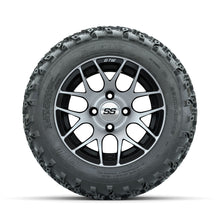 GTW Pursuit Machined/Black 12 in Wheels with 22x11.00-12 Rogue All Terrain Tires  Full Set