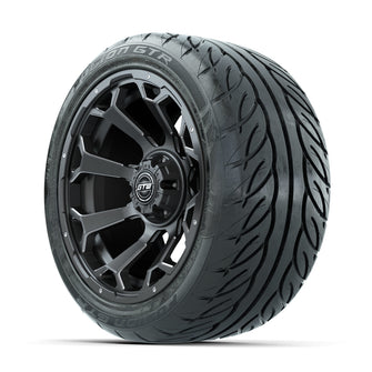 GTW Raven Off-Road Matte Grey 14 in Wheels with 225/40-R14 Fusion GTR Street Tires  Full Set