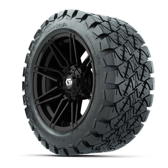 GTW Stealth Gloss Black 14 in Wheels with 22x10-14 Timberwolf All-Terrain Tires  Full Set