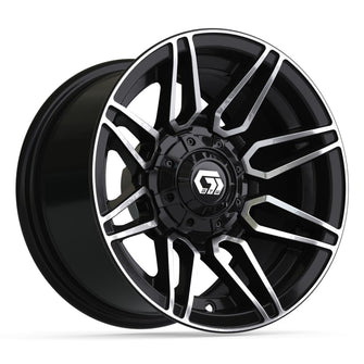 12″ GTW® Stealth Gloss Black with Machined Accents Wheel