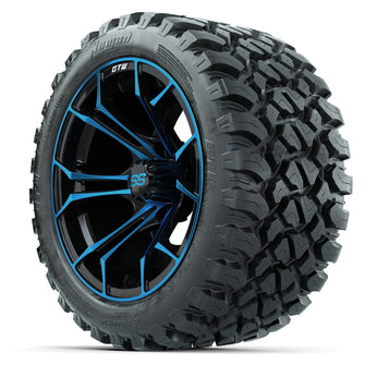 GTW Spyder Blue/Black 14 in Wheels with 23x10-14 GTW Nomad All-Terrain Tires  Full Set