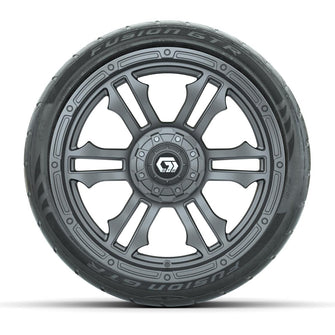 GTW® Shogun Gunmetal 15 in Wheels with 23x10-R15 Nomad Steel Belted Radial All-Terrain Tires – Full Set