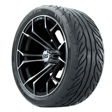 GTW Spyder Machined/Black 14 in Wheels with 205/40-14 Fusion GTR Steel Belted Tires – Full Set