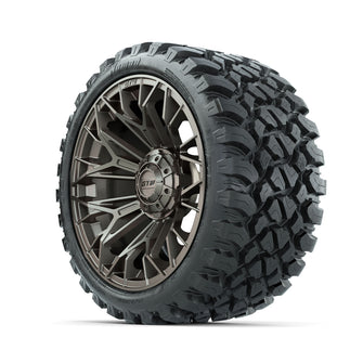 Set of (4) 15 in GTW Stellar Matte Bronze Wheels with 23x10-R15 Nomad All-Terrain Tires