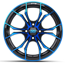 15" GTW Spyder Black with Blue Accents Wheel