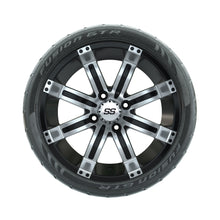 14ù GTW Tempest Machined/Black Wheels with Fusion GTR Street Tires  Set of 4