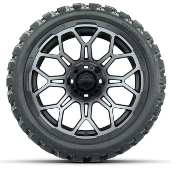 Set of (4) 15" GTW Bravo Matte Gray Wheels with 23x10-R15 Nomad All-Terrain Tires