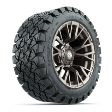 GTW® Vandal Satin Bronze/Machined 14 in Wheels with 22x10-14 Timberwolf All-Terrain Tires – Full Set