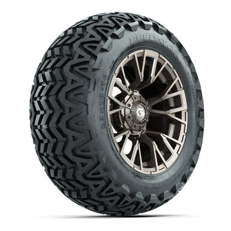 GTW Vandal Satin Bronze/Machined 14 in Wheels with 23x10-14 Predator All-Terrain Tires  Full Set