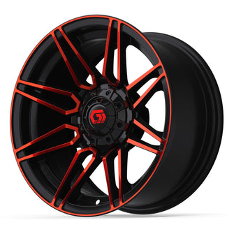 14″ GTW® Stealth Gloss Black with Red Face Wheel