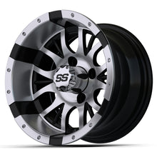 GTW Diesel Machined Silver and Black Wheel - 12x7 Inch