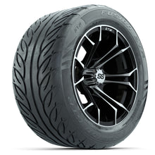 GTW Spyder Machined/Black 14 in Wheels with 255/45-R14 Fusion GTR Street Tires  Full Set