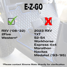 Xtreme Floor Mats for EZGO RXV (08-22) / 2Five (09+) / Western - All Black