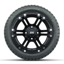 GTW Specter Matte Black 12 in Wheels with 215/35-12 Mamba Street Tires – Full Set