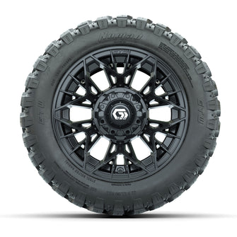 Set of (4) 12 in GTW Stellar Black Wheels with 22x11-R12 Nomad All-Terrain Tires