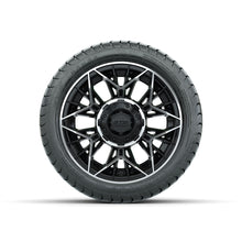 Set of (4) 12 in GTW Stellar Machined & Black Wheels with 215/35-12 Mamba Street Tires