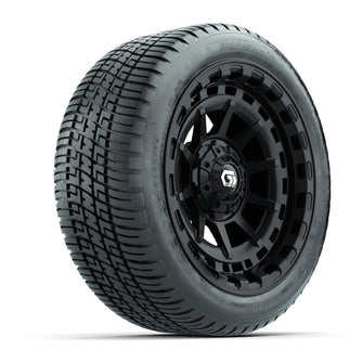 GTW Barricade Gloss Black 14 in Wheels with 205/30-14 Fusion Street Tires  Full Set