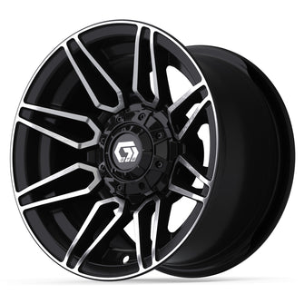 12" GTW Stealth Gloss Black with Machined Accents Wheel