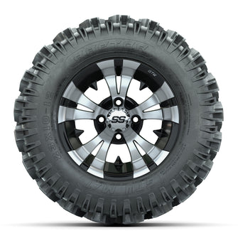 12ù GTW Vampire Black and Machined Wheels with 23ù Raptor Mud Tires  Set of 4