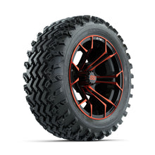 GTW Spyder Red/Black 14 in Wheels with 23x10.00-14 Rogue All Terrain Tires  Full Set