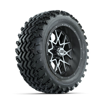 GTW Vortex Machined/Matte Grey 14 in Wheels with 23x10.00-14 Rogue All Terrain Tires  Full Set