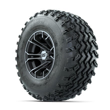 GTW Spyder Machined/Matte Grey 10 in Wheels with 22x11.00-10 Rogue All Terrain Tires – Full Set