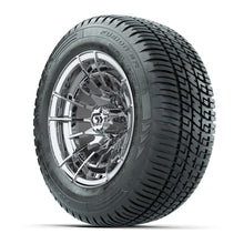 GTW Boost Chrome 12 in Wheels with 215/50-R12 Fusion S/R Steel Belt Radial Tires  Full Set