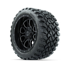 Set of (4) 14 in GTW Volt Machined & Black Wheels with 23x10-R14 Nomad All-Terrain Tires