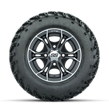 GTW Spyder Machined/Matte Grey 10 in Wheels with 20x10-10 Sahara Classic All Terrain Tires  Full Set