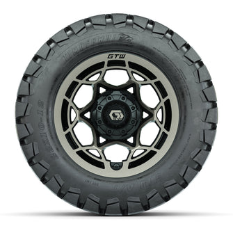 GTW Nexus Gloss Black/Satin Bronze 12 in Wheels with 22x10-12 Timberwolf All-Terrain Tires  Full Set