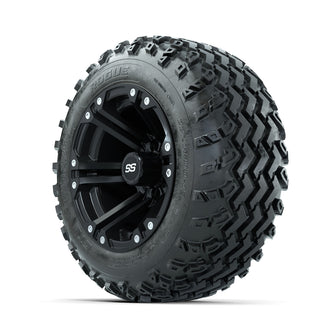 GTW Specter Matte Black 12 in Wheels with 22x11.00-12 Rogue All Terrain Tires  Full Set