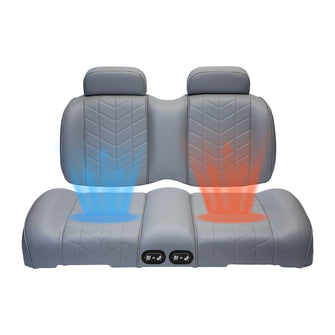 MadJax Aviator Club Car Precedent/Tempo/Onward Graphite Front Seat Cushions with Thermaflex (Years 2012-Up)