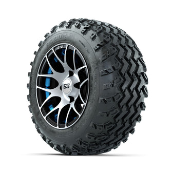 GTW Pursuit Blue 12 in Wheels with 22x11.00-12 Rogue All Terrain Tires  Full Set