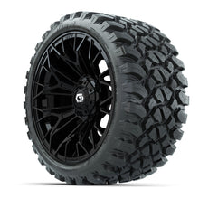 Set of (4) 15 in GTW Stellar Black Wheels with 23x10-R15 Nomad All-Terrain Tires