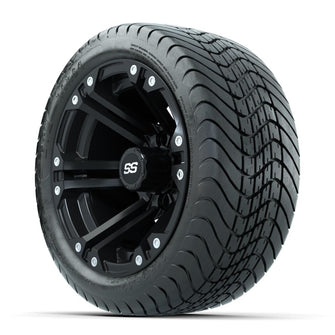 GTW Specter Matte Black 12 in Wheels with 215/35-12 Mamba Street Tires – Full Set