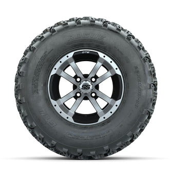 GTW Storm Trooper Machined/Black 10 in Wheels with 22x11.00-10 Rogue All Terrain Tires – Full Set